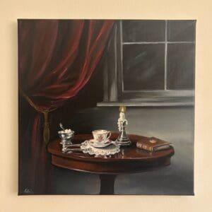 A hush of lace and light, poured gently into porcelain.