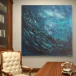 Large statement piece. 90x 90cms.”Sail through every storm”