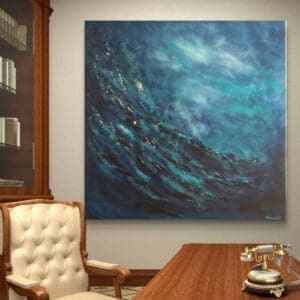 Large statement piece. 90x 90cms.”Sail through every storm”