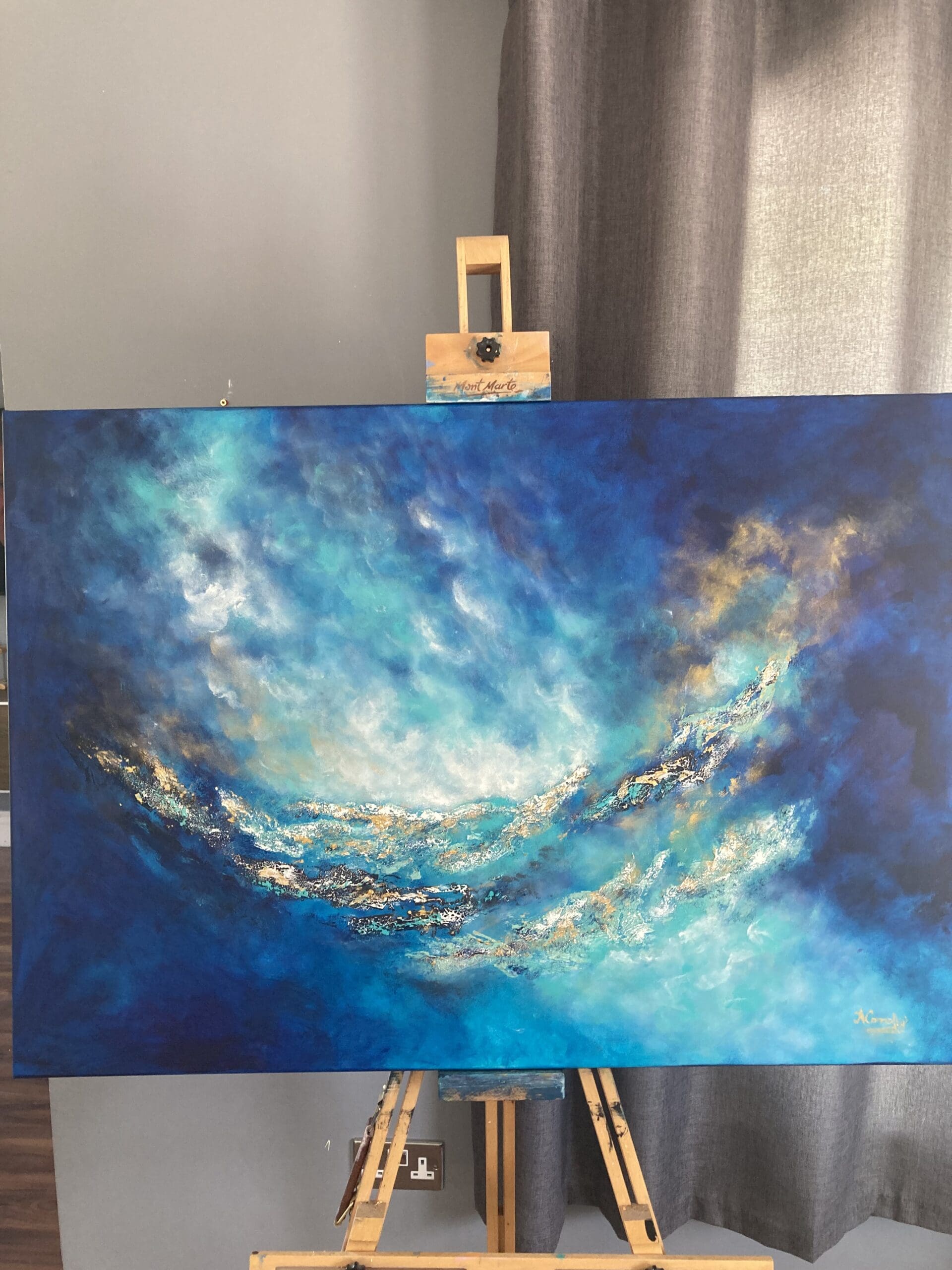 Large statement 100 x 70cms. “Ocean Breeze” - Image 2
