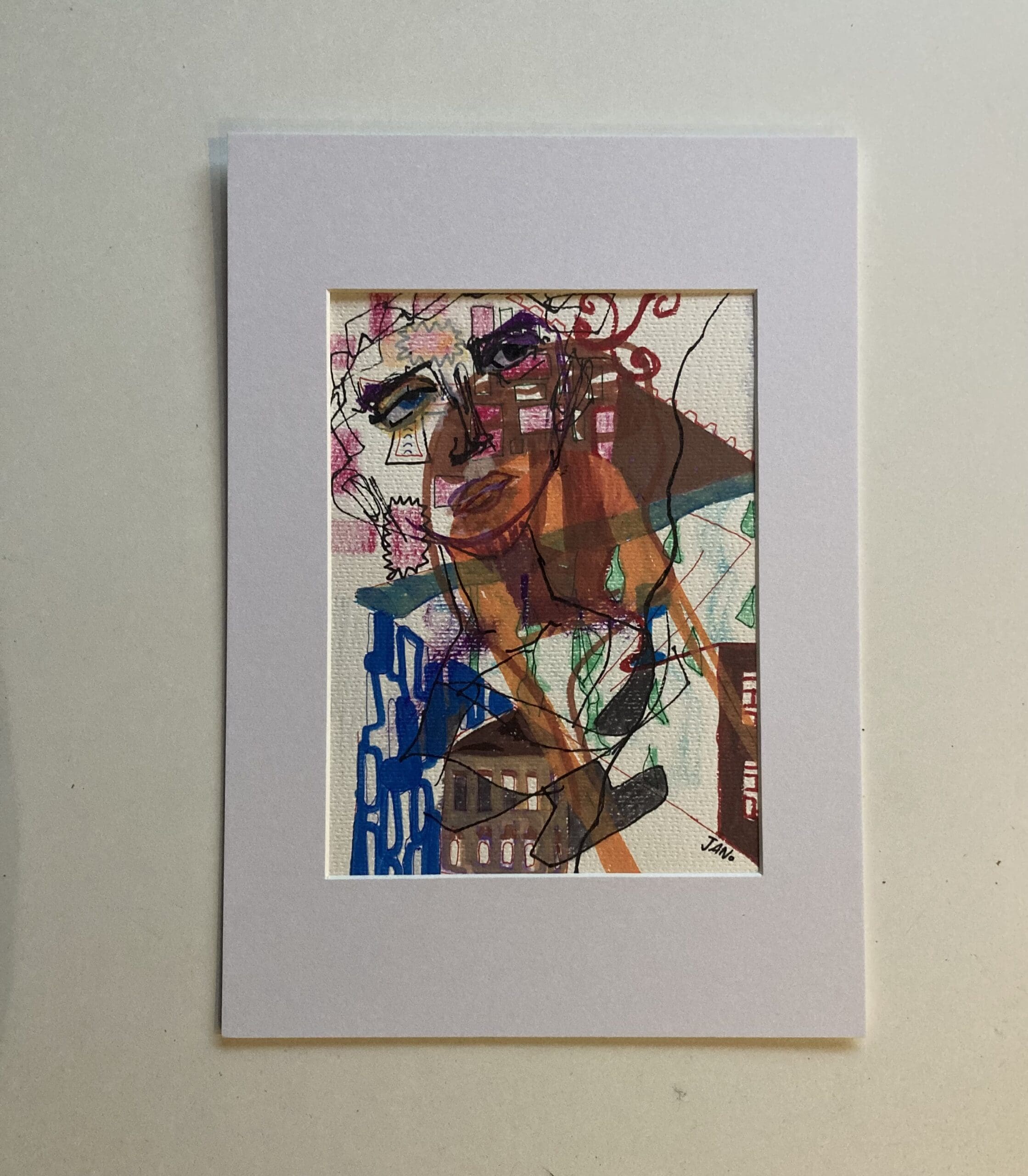 Original Drawing Isabella Rossellini Franny Forst, Abstract Portrait Sketch, Irish Artwork (A4) - Image 3