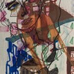 Original Drawing Isabella Rossellini Franny Forst, Abstract Portrait Sketch, Irish Artwork (A4)