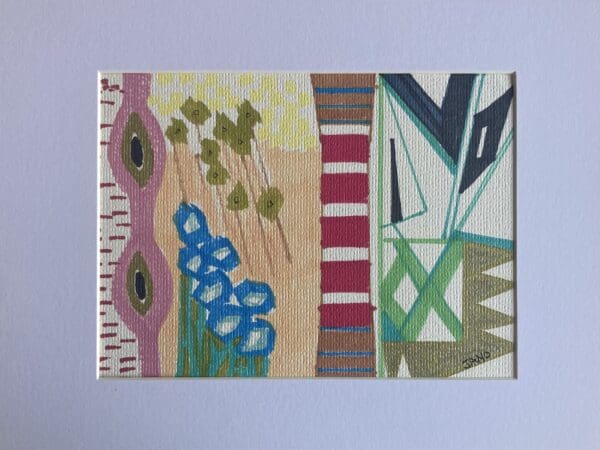 Original Irish Art - Two In One Poolbeg Chimneys A4 Mounted