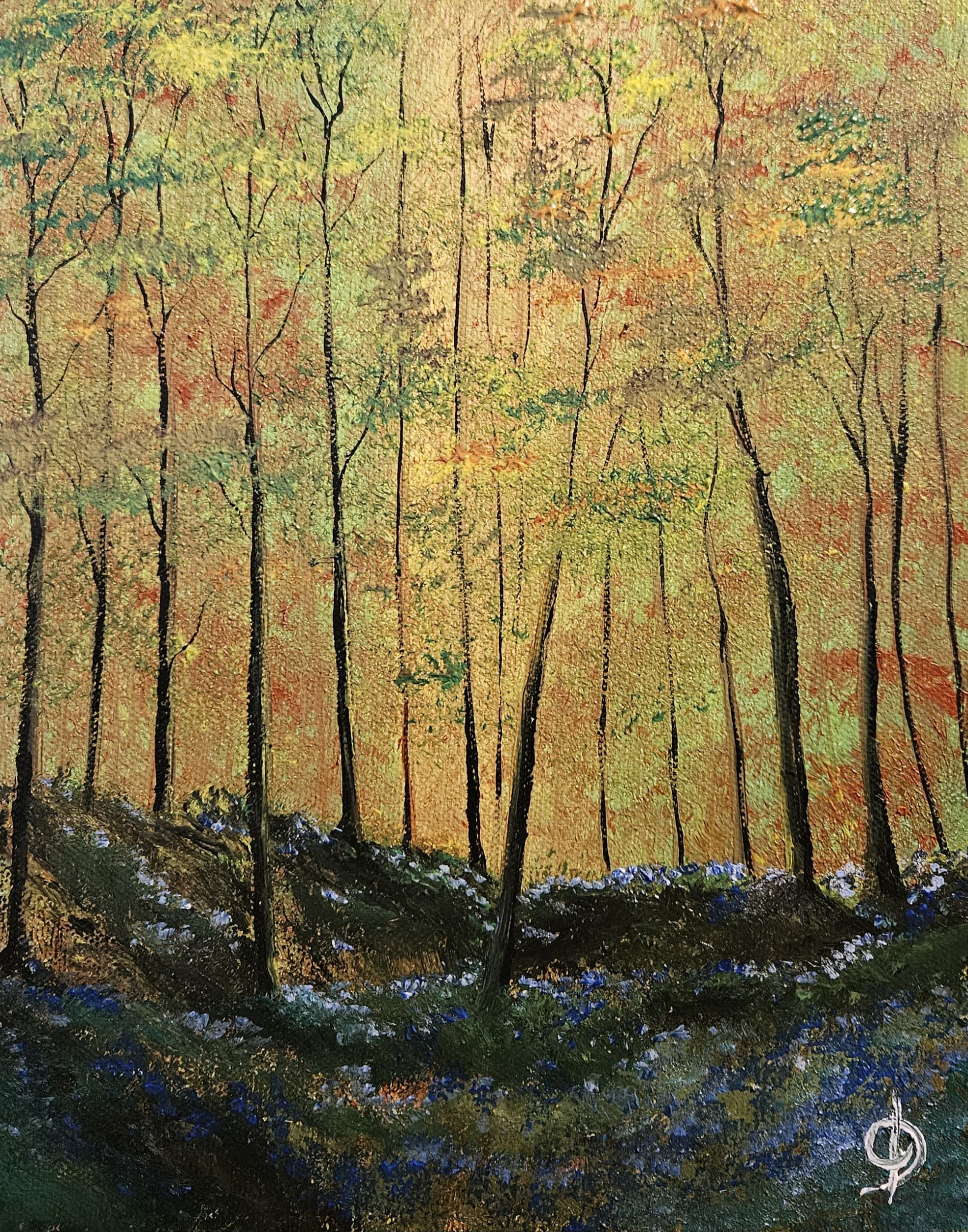 Acrylic on canvas textured board.