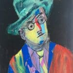 Original Abstract Painting - James Joyce 40cm