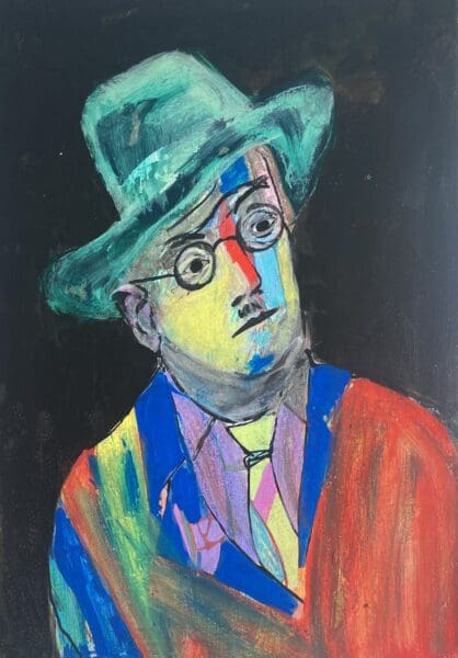 Original Abstract Painting - James Joyce 40cm