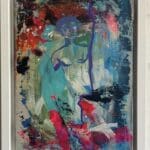 Original Abstract Figurative Painting, Modern Irish Wall Art, "Times New Roman" (48cm) FRAMED