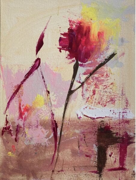 Original Abstract Painting - Spontaneous Bloom 40cm