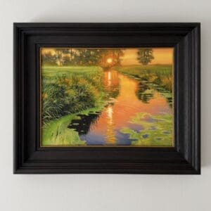 Flowing River Sunset