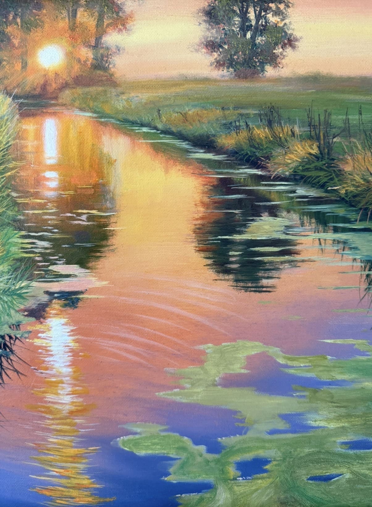 Flowing River Sunset - Image 3