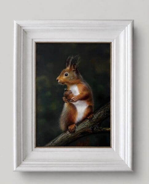 Woodland Squirrel Original Oil Painting