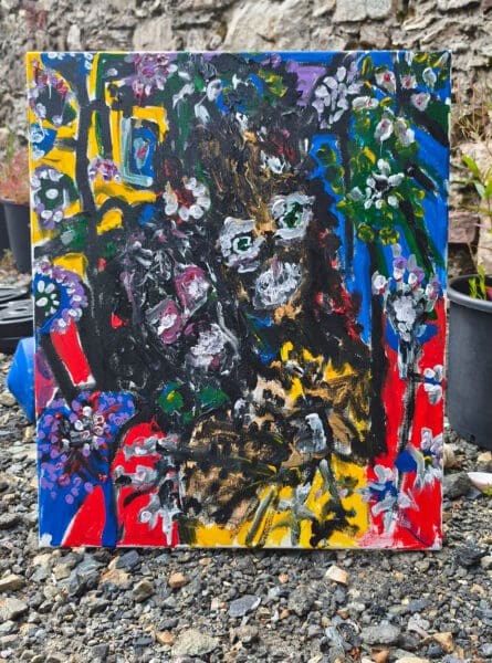 ONLY THE FLOWERS REMAIN — Original Acrylic Painting #40