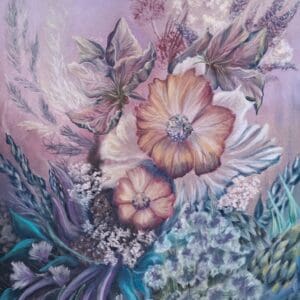 Close‑up view of the Dreamy Petals soft pastel artwork.