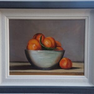 Satsumas in a Grey Bowl