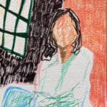 Original Irish Drawing - Irish Art Figurative Art - T Minus 25" A4 Mounted