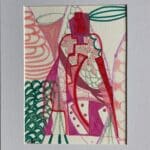 Original Irish Drawing - Irish Art Figurative Art - "The Saint" A4 Mounted