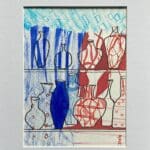 Original Irish Drawing - Irish Art Interiors Art - VASES A4 Mounted