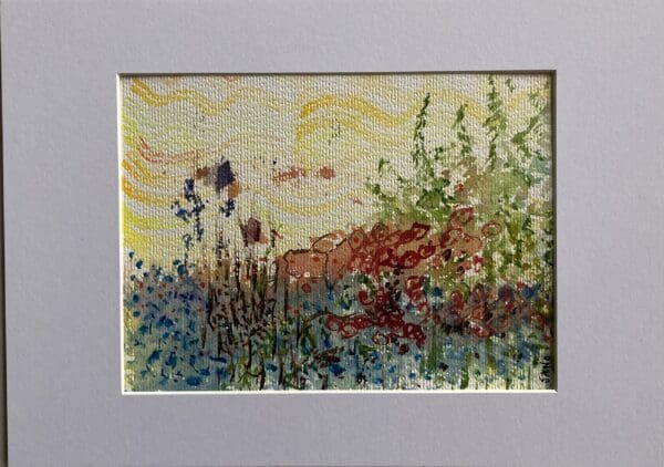 Original Watercolour on Paper – Rathfarnham Irish Art - "Laurelmere Cottage Garden" A4 Mounted