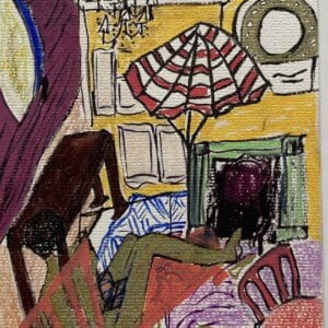 Original Irish Drawing - Abstract - "Staycation" A4 Mounted