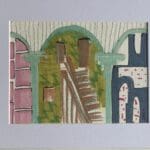 Original Drawing on Paper – Morroccan Style Irish Art - "Marrakesh Vista" A4 Mounted