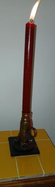 Copper candle holder