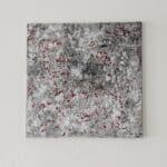 Textured Abstract Acrylic Painting Grey/Red