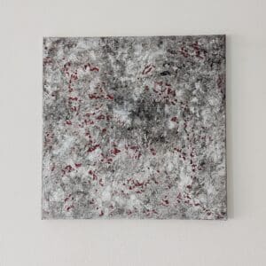Textured Abstract Acrylic Painting Grey/Red
