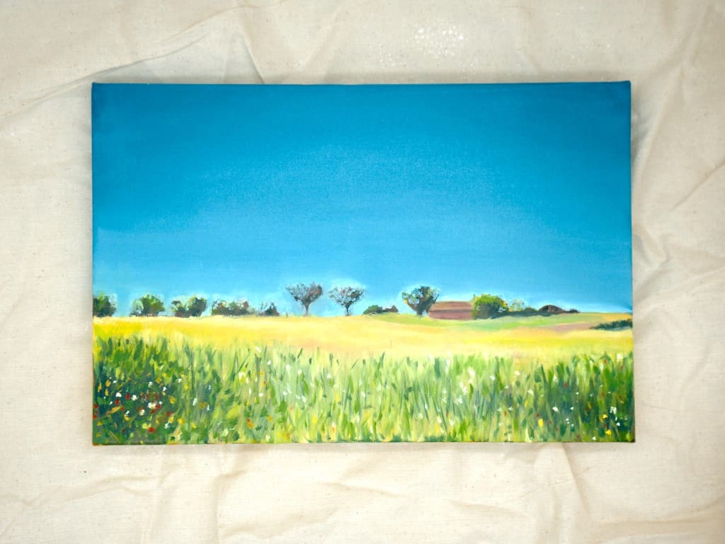 Yellow Field at Noon 20x30cm