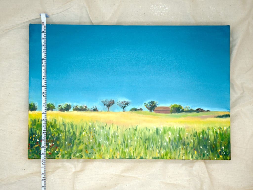 Yellow Field at Noon 20x30cm - Image 3