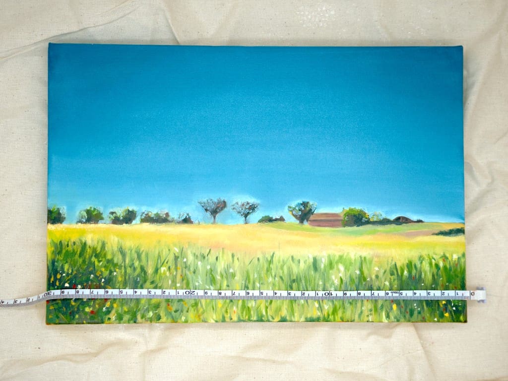 Yellow Field at Noon 20x30cm - Image 4