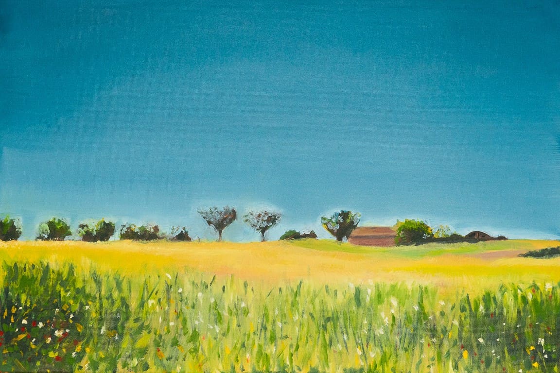 Yellow Field at Noon 20x30cm - Image 7