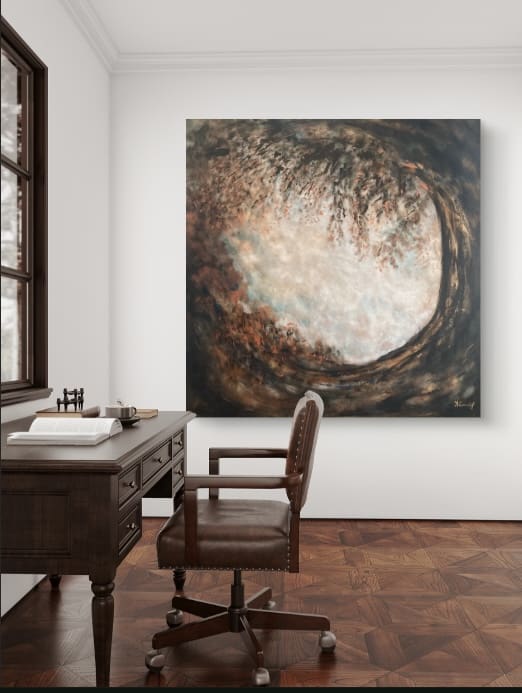 “Walking in the Fairyfort” 90cms x 90cm statement painting - Image 3