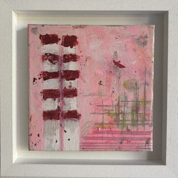 Shabby And Chic Poolbeg Chimneys (29cm) FRAMED