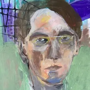 Original Painting - W.B Yeats William Butler Yeats 40cm