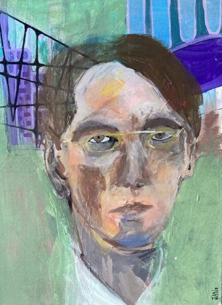 Original Painting - W.B Yeats William Butler Yeats 40cm