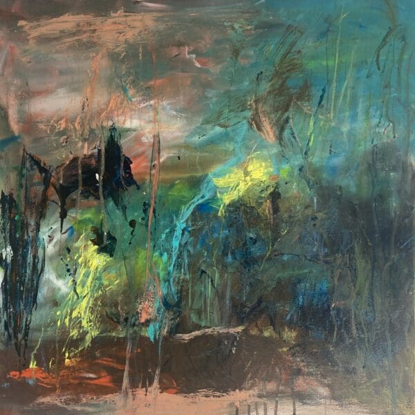 Original Irish Art Abstract Art, Colourful Fine Art Canvas, Modern, "Heatwave" (60cm )