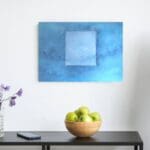 Windows into light. Abstract painting. Clouds.