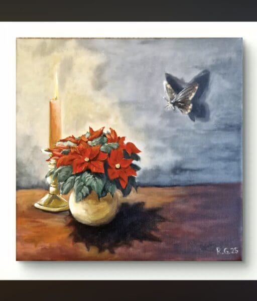 Moth and a candlelight