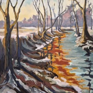 Reflection of winter sun