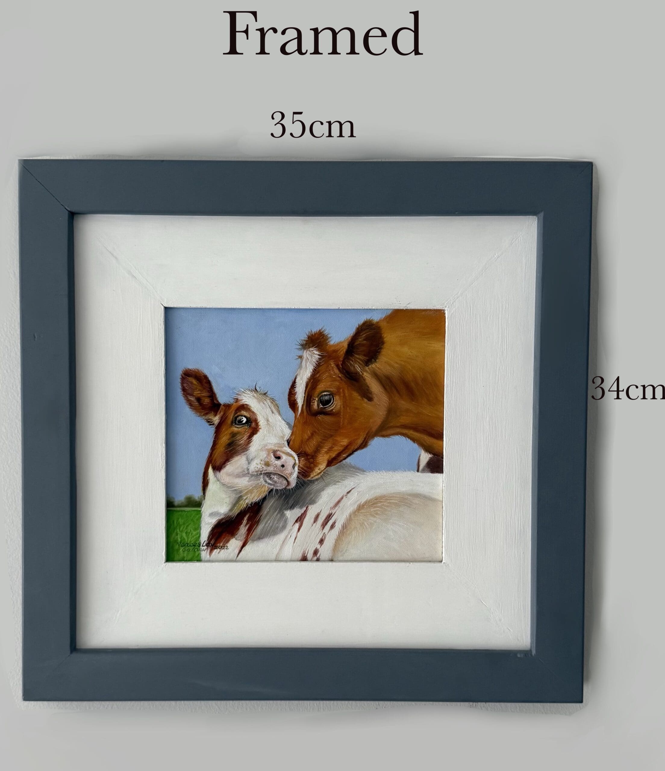Countryside Cows, Original Oil Painting, Small Oil Painting, Framed Oil Painting - Image 7