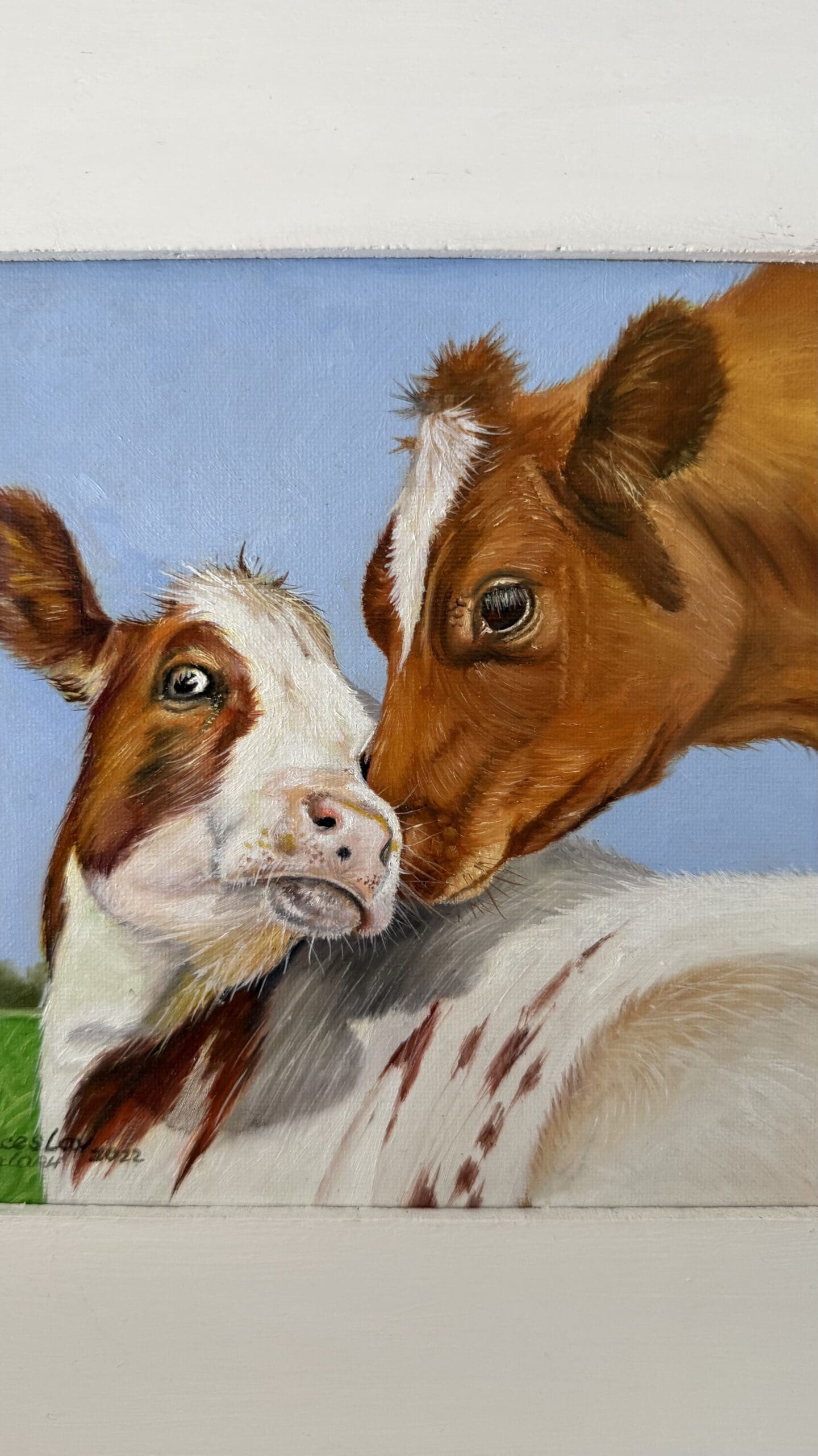 Countryside Cows, Original Oil Painting, Small Oil Painting, Framed Oil Painting - Image 2