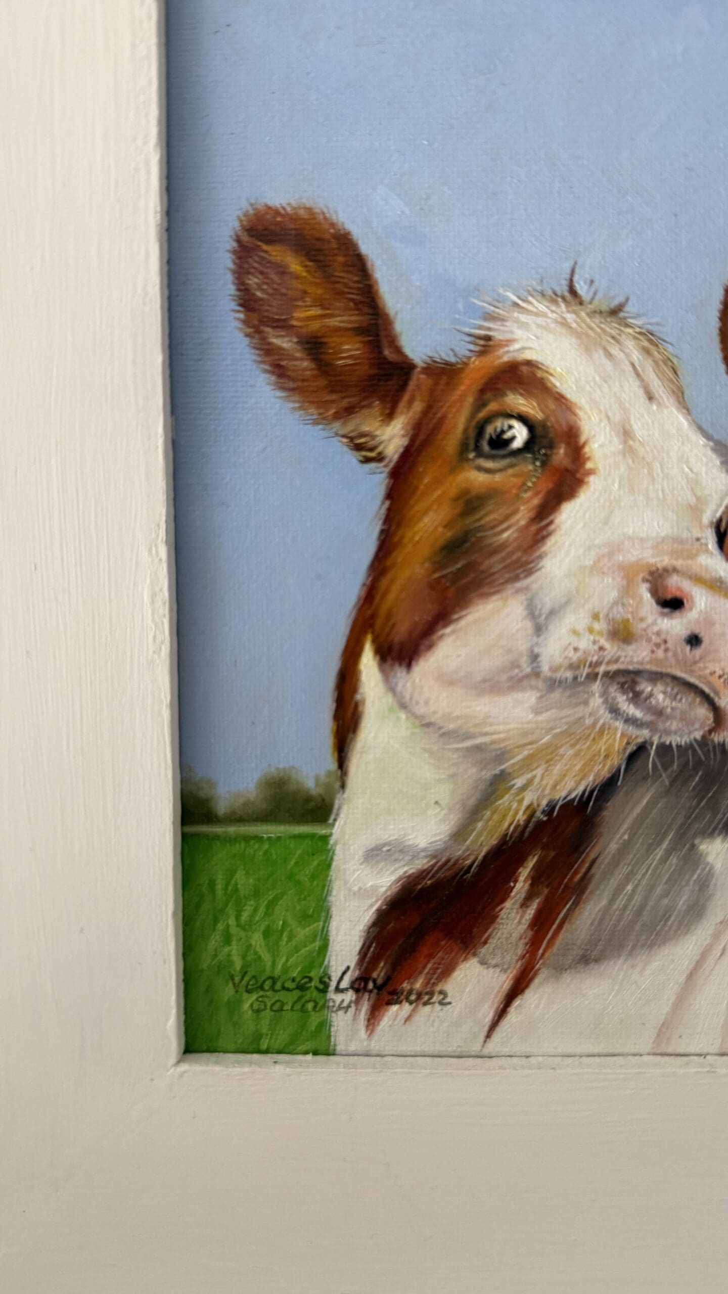 Countryside Cows, Original Oil Painting, Small Oil Painting, Framed Oil Painting - Image 6
