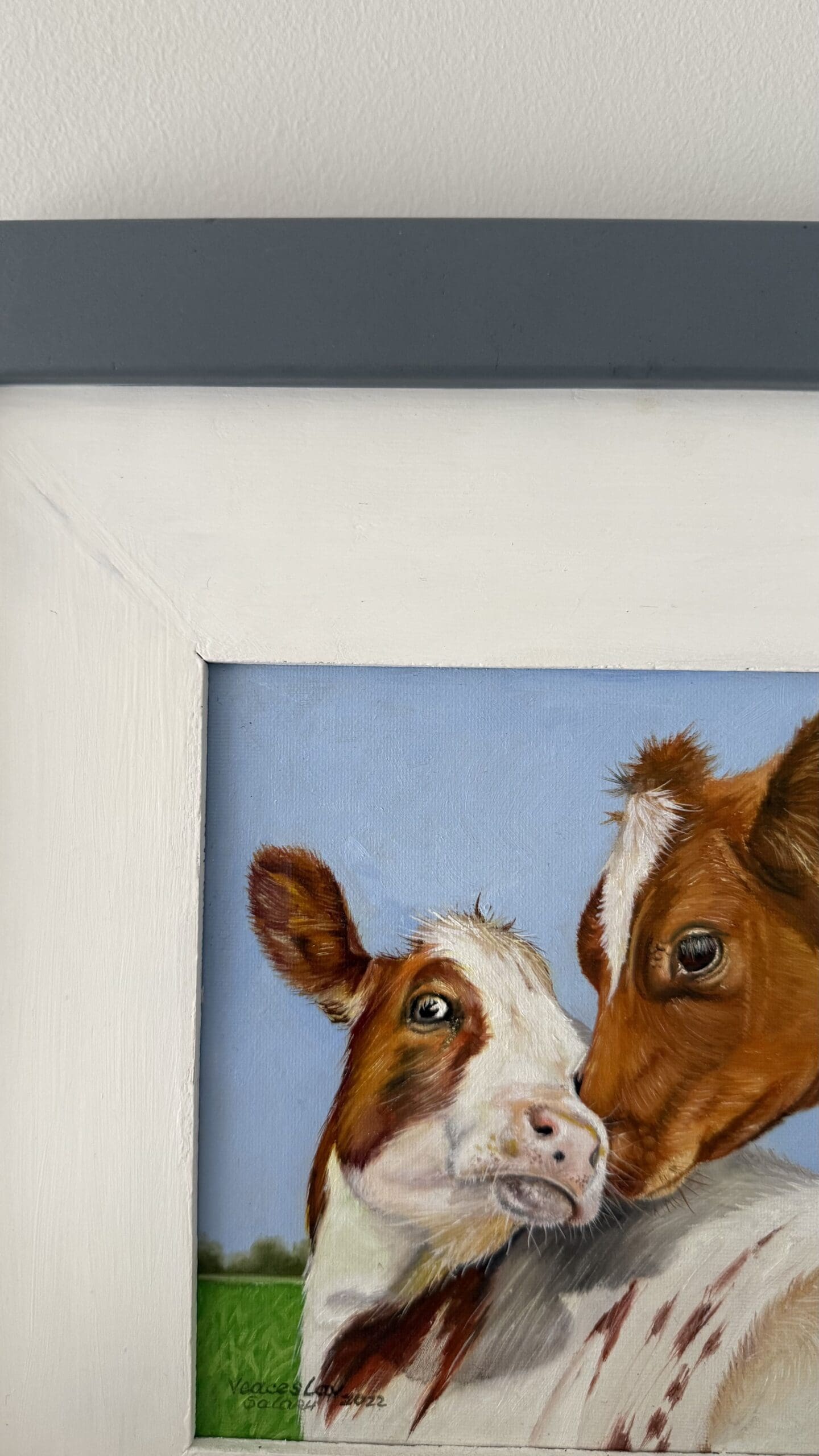 Countryside Cows, Original Oil Painting, Small Oil Painting, Framed Oil Painting - Image 3