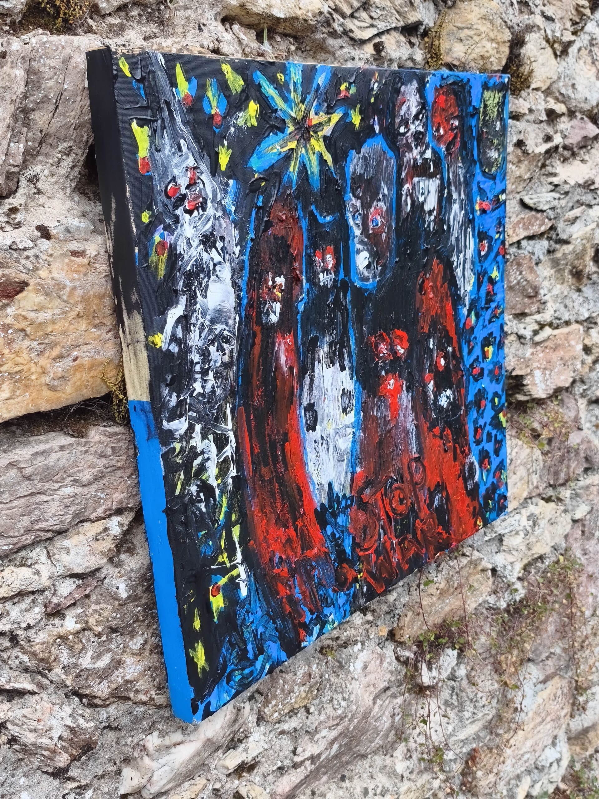 THE TRAGEDY OF MAN — Original Acrylic Painting #66 - Image 3