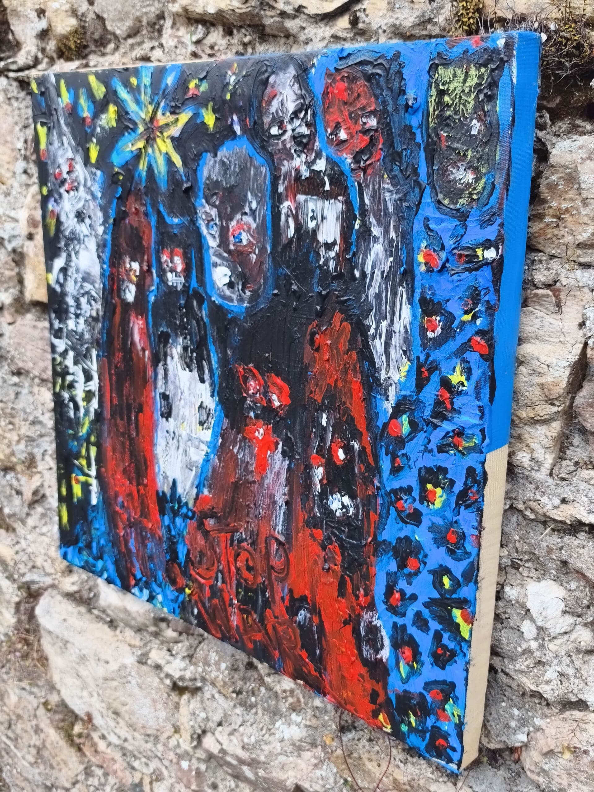 THE TRAGEDY OF MAN — Original Acrylic Painting #66 - Image 4