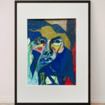 Original Irish Drawing - Irish Art Figurative Art - Spy WearA4 Mounted