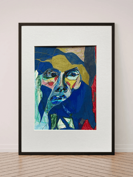 Original Irish Drawing - Irish Art Figurative Art - Spy WearA4 Mounted