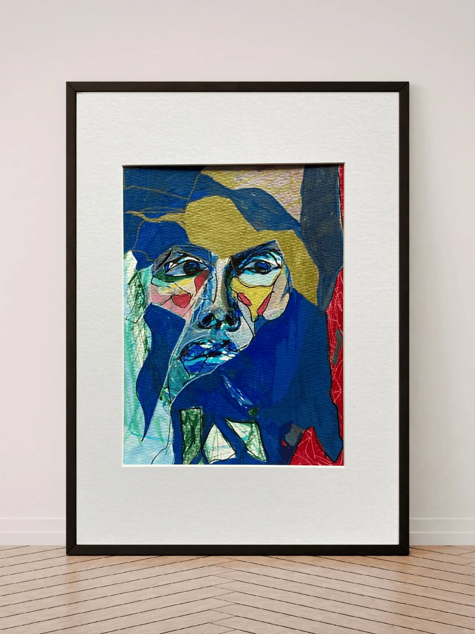 Original Irish Drawing – Irish Art Figurative Art – Spy WearA4 Mounted