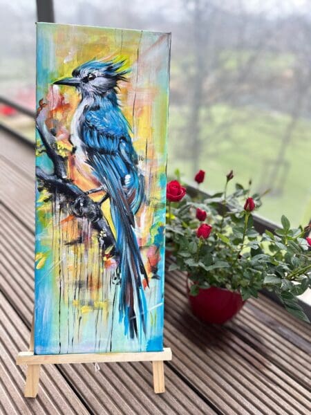 Blue Jay Reverie(framed Canvas)