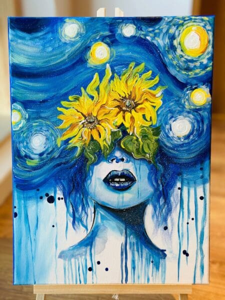 Bloom Beneath the Stars(framed Canvas)